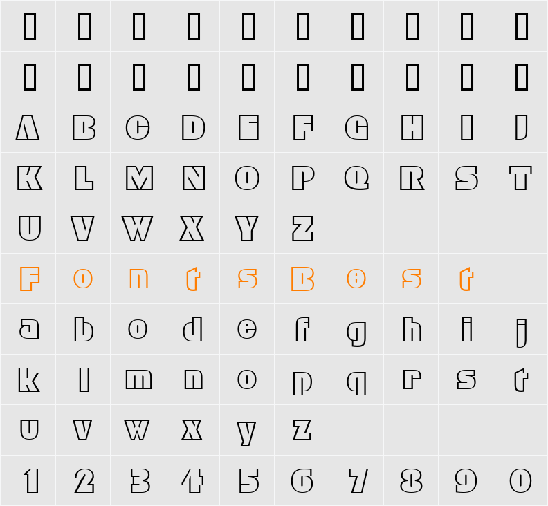 JI-Sliver Character Map