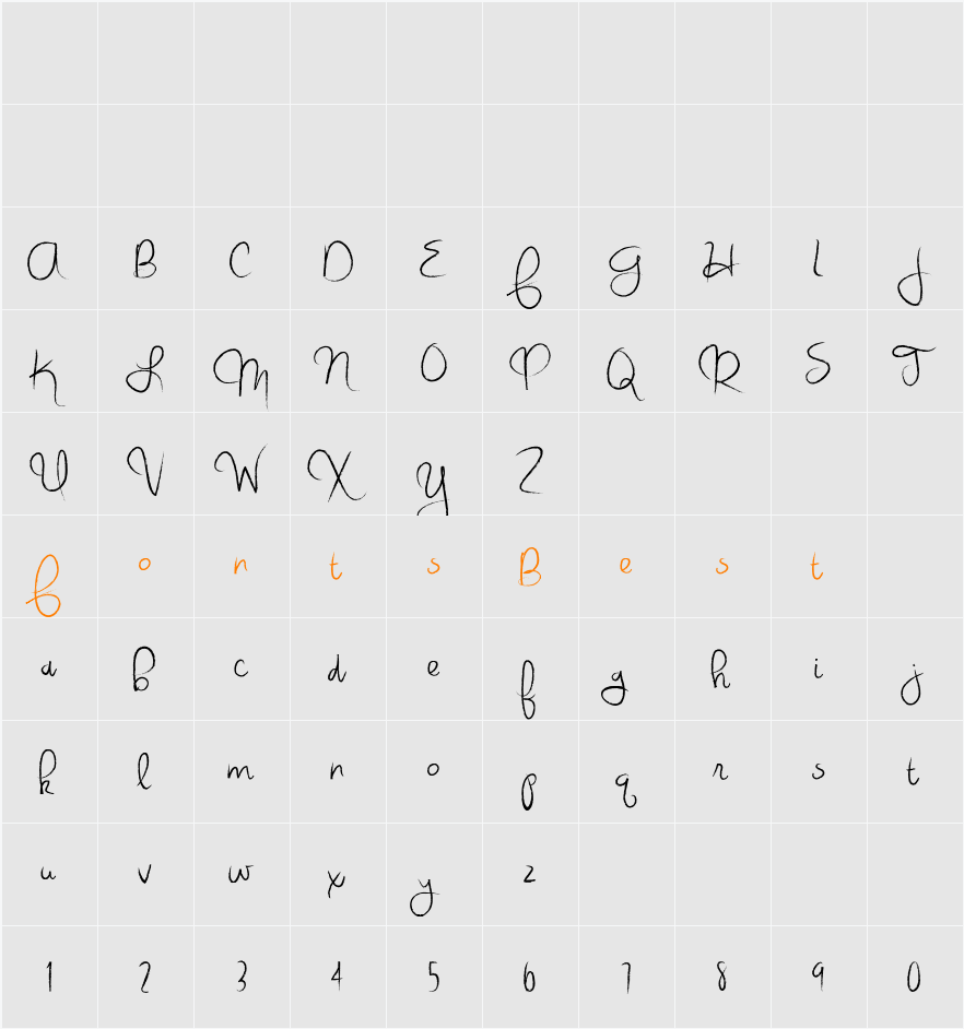 Virginia Sky Character Map