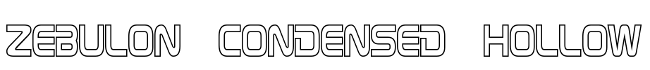 Zebulon Condensed Hollow Font Image