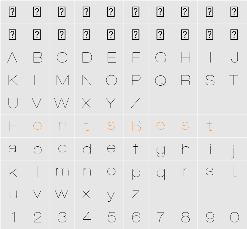 HelveticaNeueLT Com 23 UltLtEx Character Map