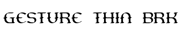 Gesture Thin BRK Font Image