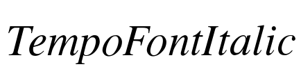 TempoFontItalic Font Image