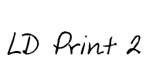 LD Print 2 Font Image
