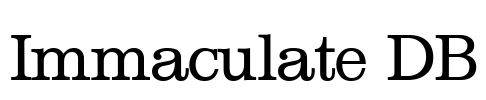 Immaculate DB Font Image