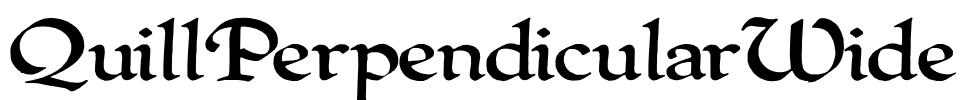 QuillPerpendicularWide Font Image