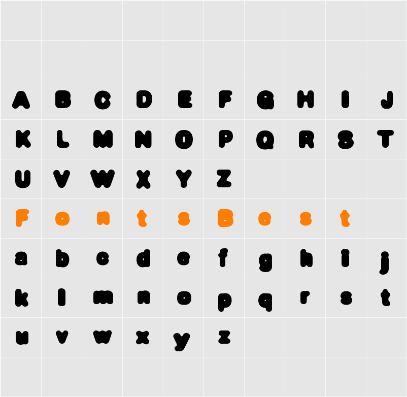 DeFonte Character Map