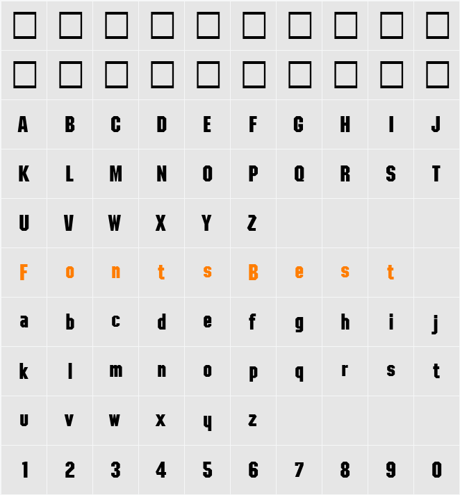 PSL Samson Character Map