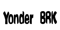 Yonder BRK Font Image