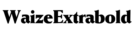 WaizeExtrabold Font Image