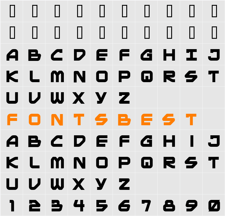 Mainframe BB Character Map