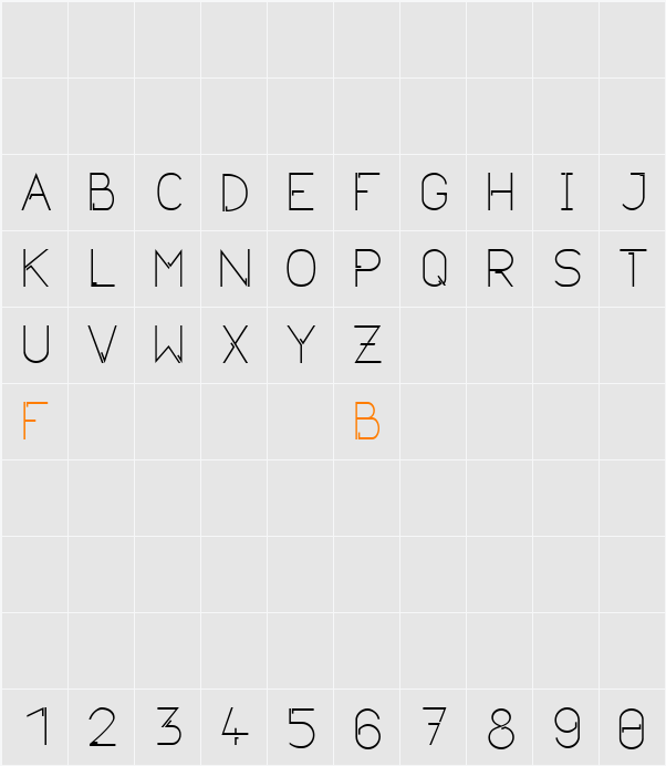 Neurotica Sans Character Map