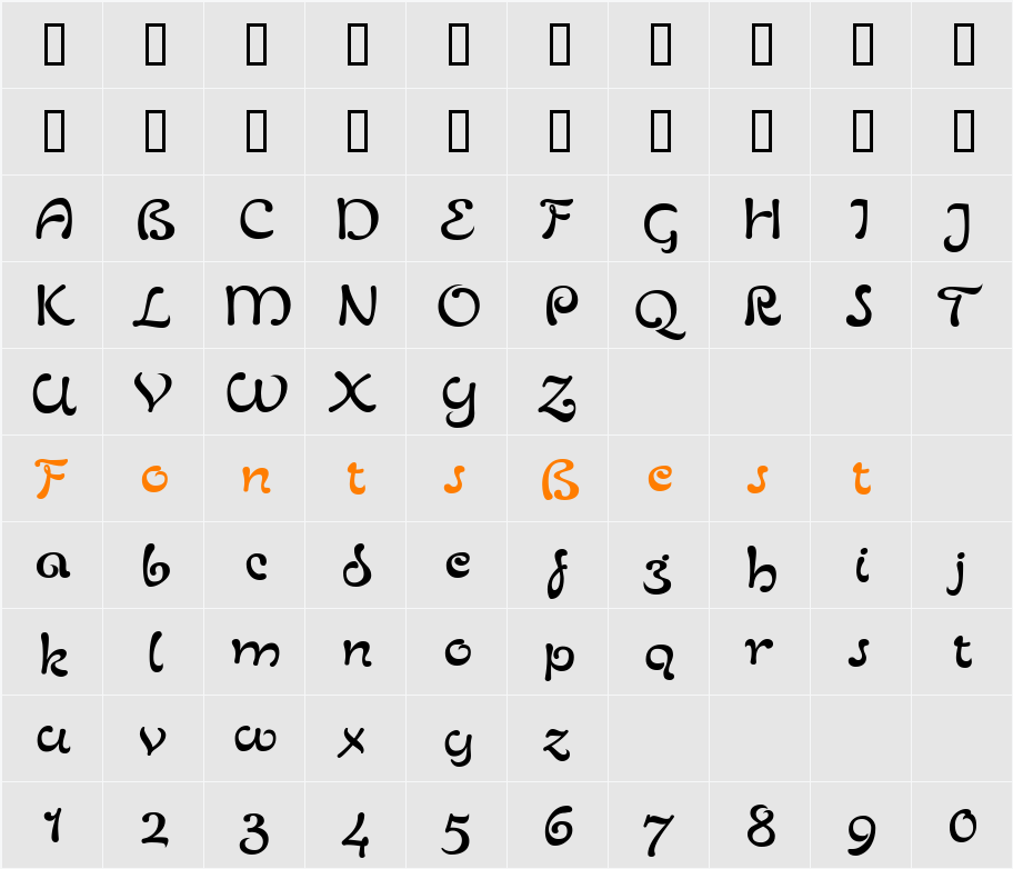 LTZurpreis SemiBold Character Map