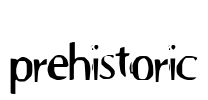 prehistoric Font Image