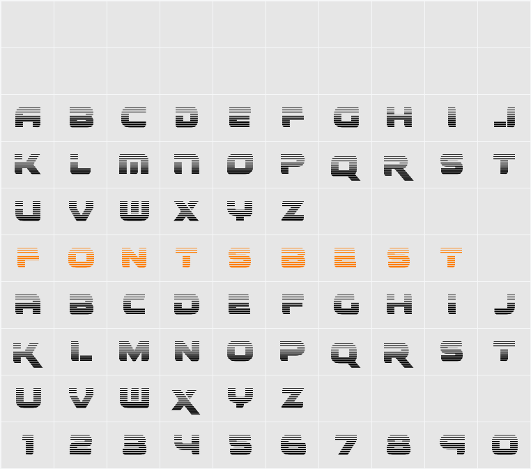 Renegado Gradient Character Map