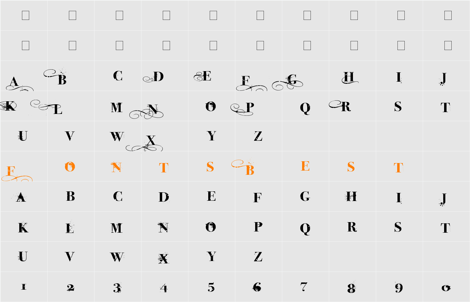 iNked God Character Map