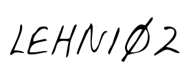 LEHN102 Font Image