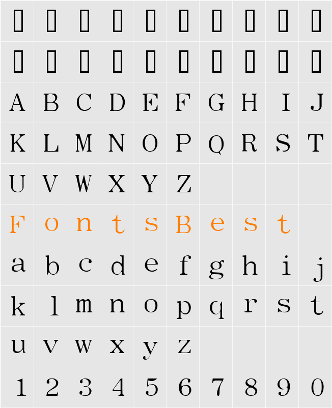 Type Wheel Character Map
