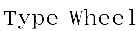 Type Wheel Font Image