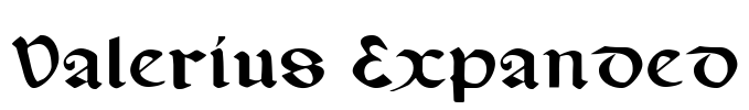 Valerius Expanded Font Image