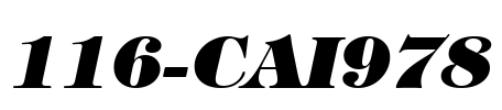 116-CAI978 Font Image