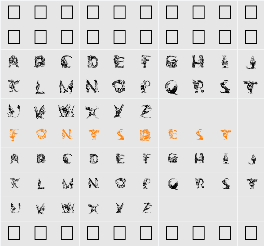 Elfabet Character Map