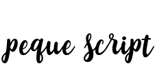 peque script Font Image