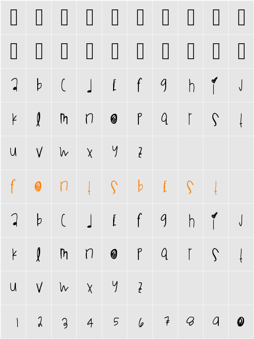 BlackMambaDg Character Map