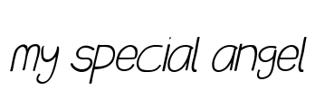 my special angel Font Image