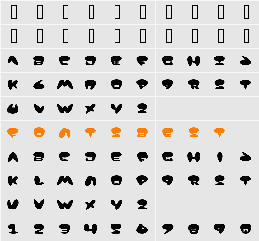 Jackson Character Map