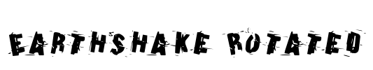 Earthshake Rotated Font Image