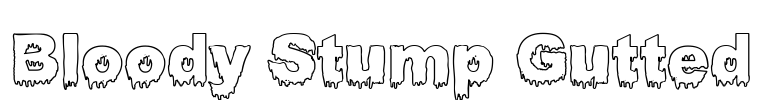 Bloody Stump Gutted Font Image