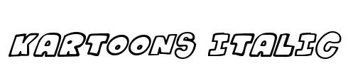 Kartoons Italic Font Image