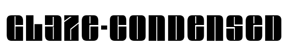 Glaze-Condensed Font Image