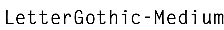 LetterGothic-Medium Font Image