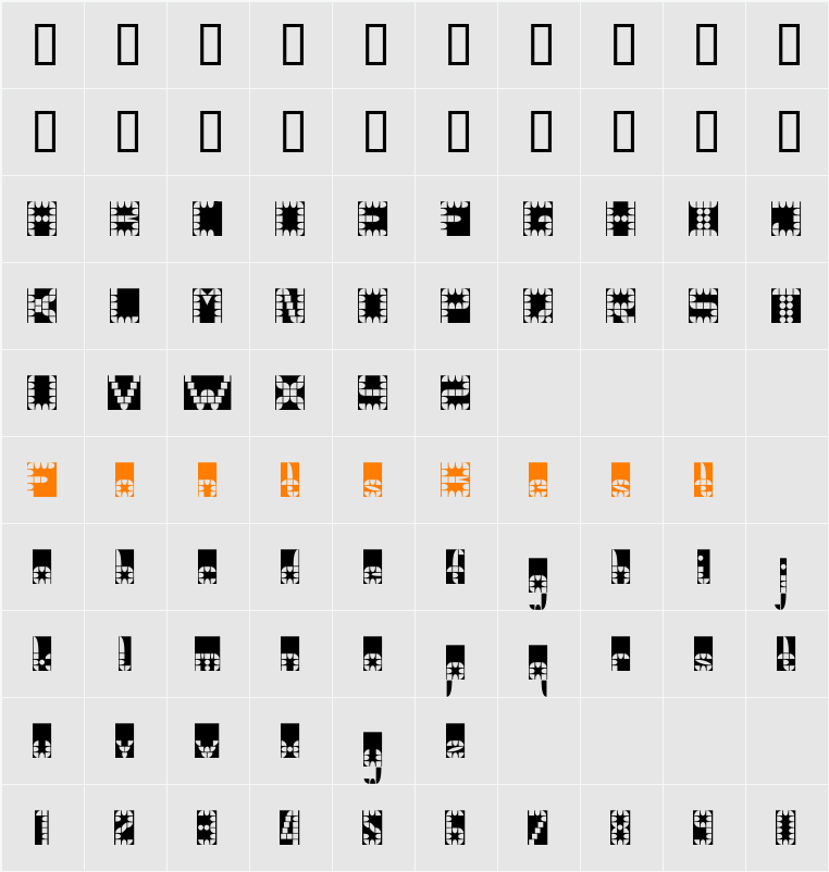 PangolinBlack Character Map