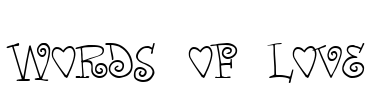 Words of love Font Image
