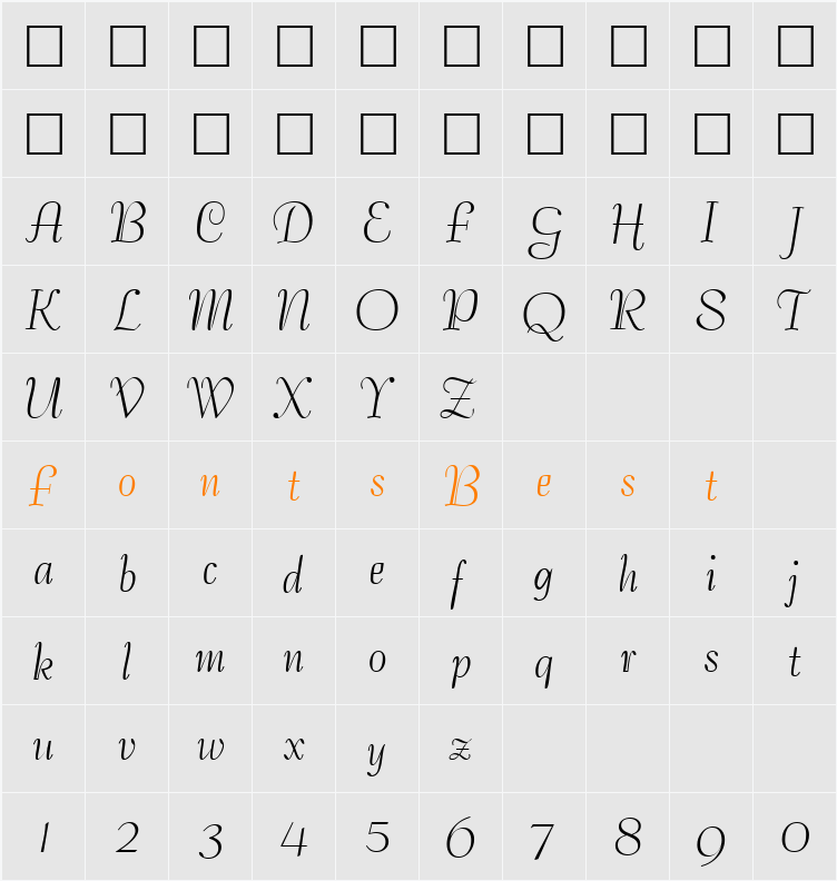 SioloSSK Character Map