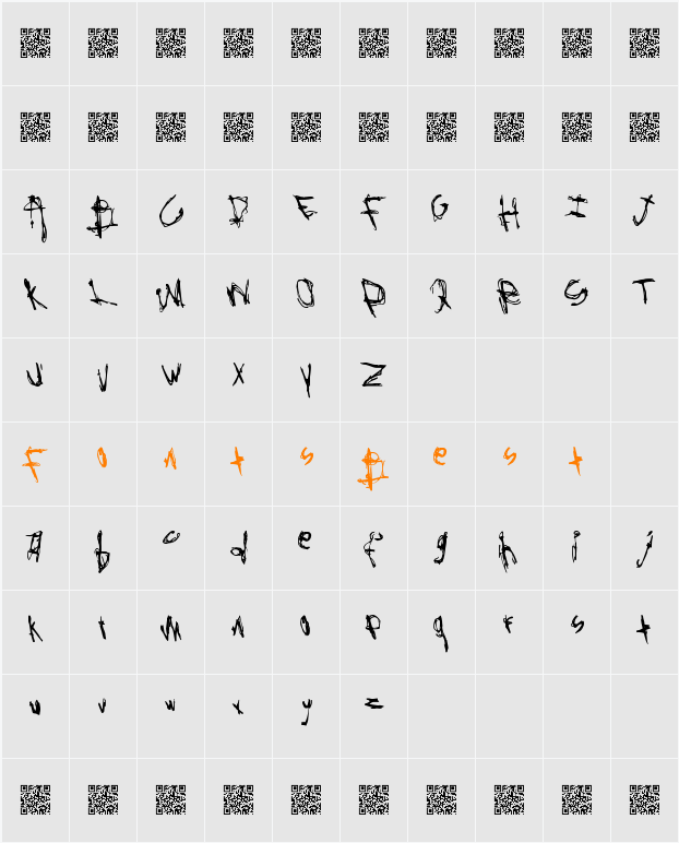 RockBait Character Map
