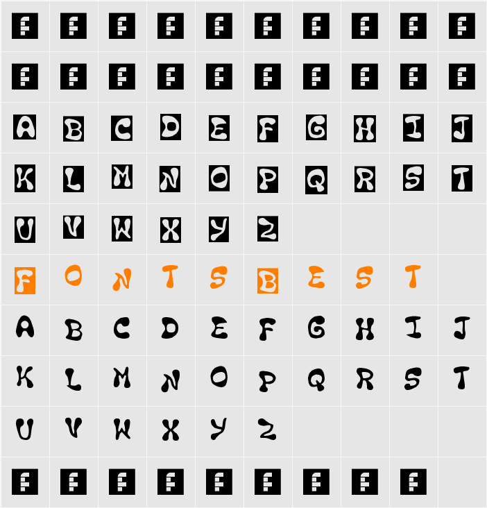 en drawn n cut Character Map