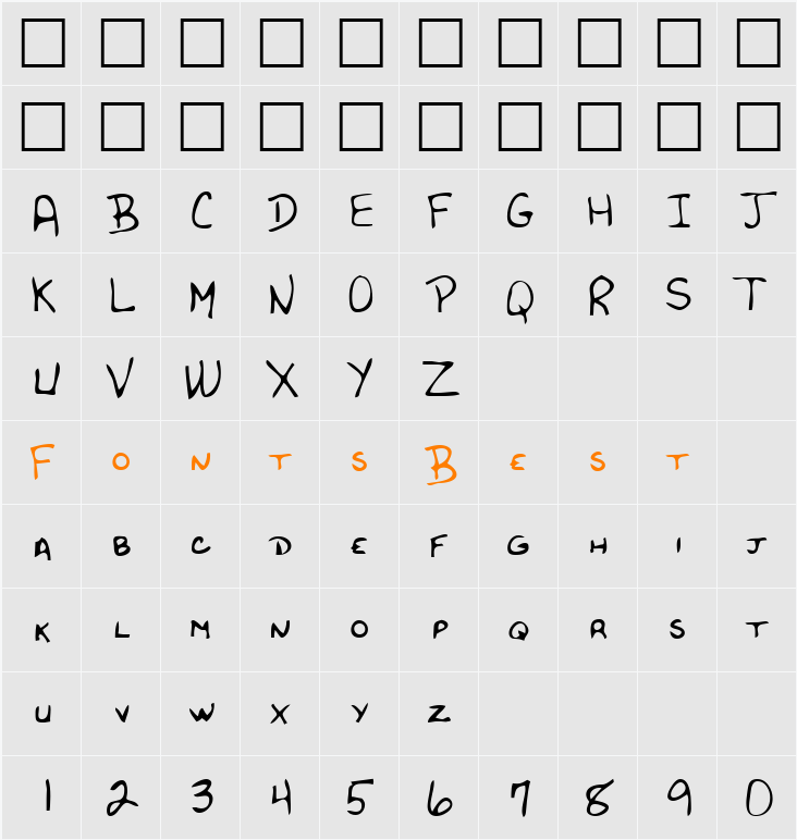 LEHN182 Character Map