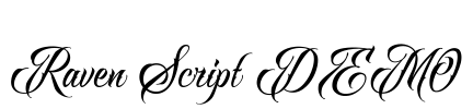 Raven Script DEMO Font Image