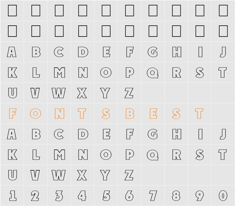 a_PlakatTitulOtl Character Map