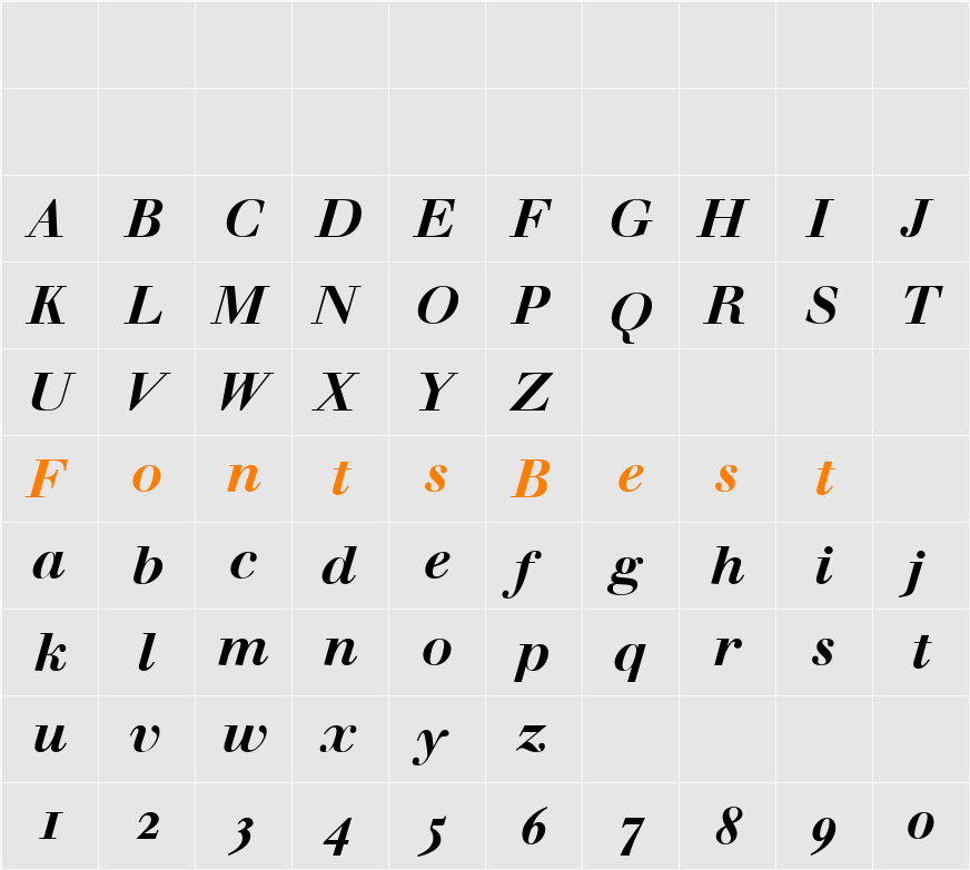 Walbaum Character Map