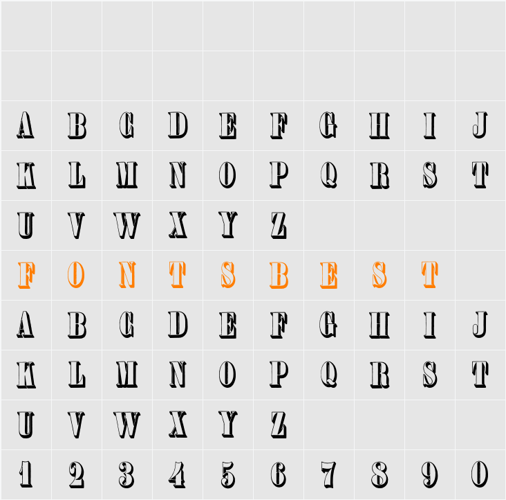 Plastische Plakat-Antiqua Character Map