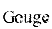 Gouge Font Image