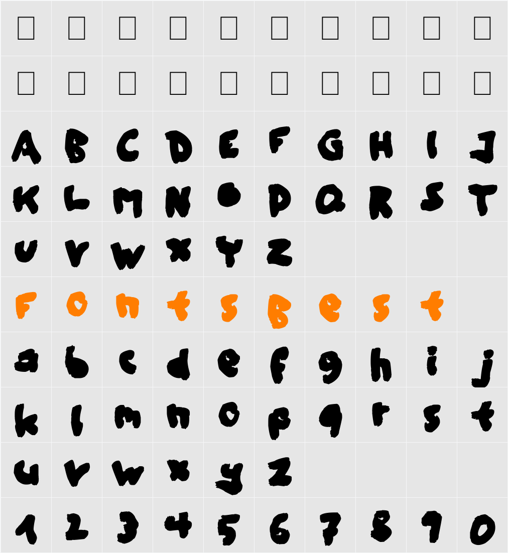 shash Character Map