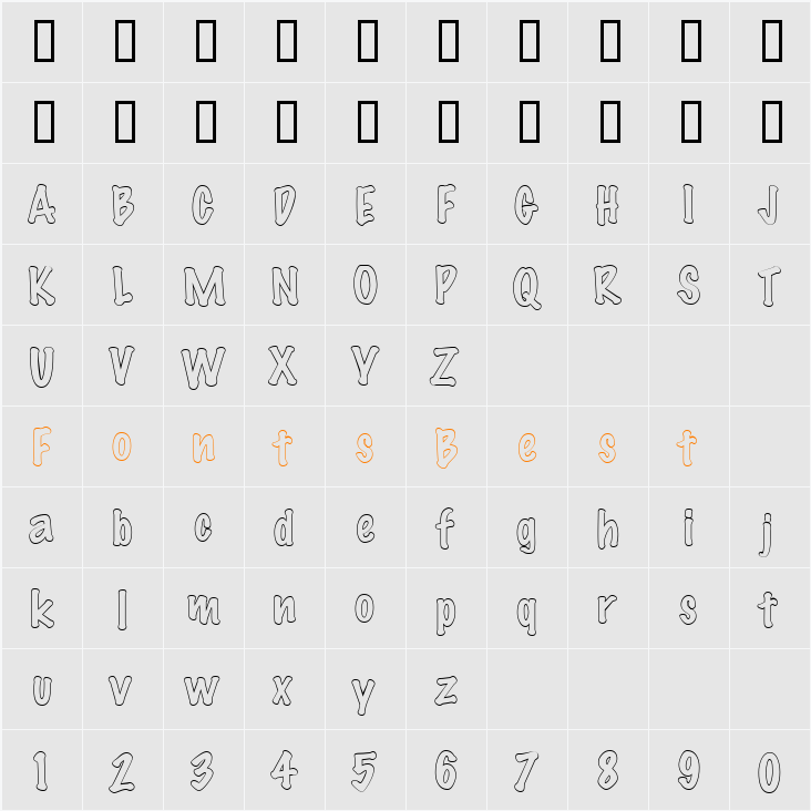 Marker-Hollow Character Map
