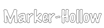 Marker-Hollow Font Image