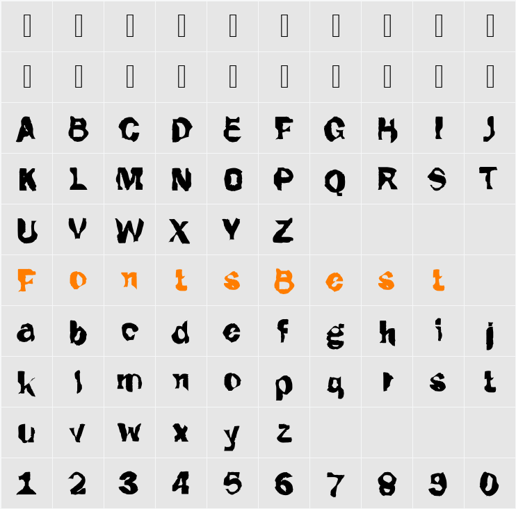Funky48 Becker Character Map