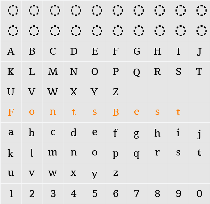 Suravaram Character Map